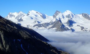 Hochtour Weissmies - Monte Rosa (u.a. Signalkuppe, Zumsteinspitze, Dufourspitze), Strahlhorn, Rimpfischhorn & Allalinhorn