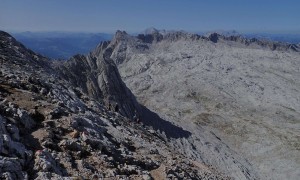 Bergtour Schönfeldspitze - Abstieg, Blick zum Steinernen Meer