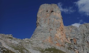 Bergtour Schönfeldspitze - Rückblick Riemannhaus und Sommerstein