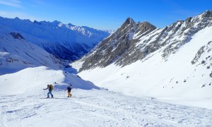 Skihochtour Burgwartscharte - Aufstieg Ködnitztal