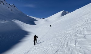 Skihochtour Burgwartscharte - Aufstieg Glorer Hütte