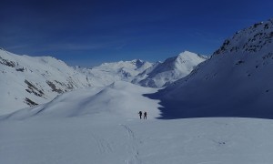 Skihochtour Burgwartscharte - Aufstieg Glorer Hütte, Rückblick