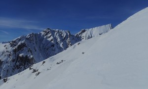 Skihochtour Burgwartscharte - Abfahrt von der Glorer Hütte, Blick zum Figerhorn