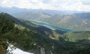 Bergtour Golz - Aufstieg, Blick zum Weissensee