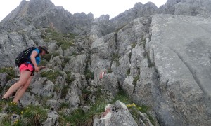 Bergtour Kammspitze - Schlussanstieg mit Trittklammern