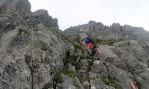 Bergtour Kammspitze - Schlussanstieg mit Trittklammern