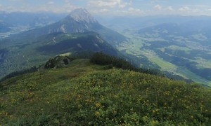 Bergtour Kammspitze - Abstieg, Blick zum Grimming