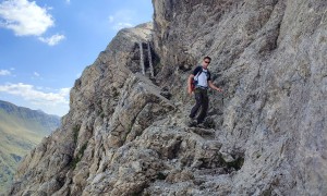 Bergtour Porze - seilversicherter Abstieg