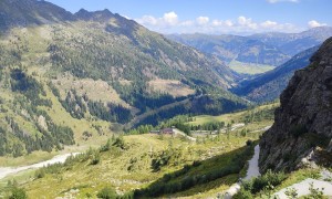 Bergtour Porze - Abstieg Porzehütte, Blick nach Obertilliach