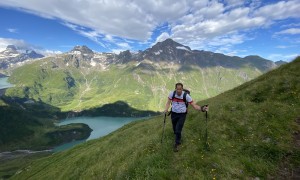 Hochtour Hoher Tenn - Aufstieg, Blick zum Kitzsteinhorn
