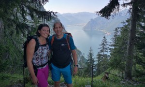 Bergtour Traunstein - Aufstieg Hernlersteig, Dachsteinblick