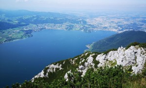Bergtour Traunstein - Blick nach Altmünster und Gmunden