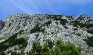 Bergtour Traunstein - Abstieg Naturfreundesteig, Rückblick