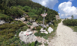 Klettersteig Arzalpenturm - bei der Abzweigung Klettersteig Klettersteig Arzalpenturm - bei der Abzweigung Klettersteig