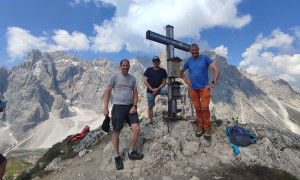 Klettersteig Arzalpenturm - Gipfelsieg Klettersteig Arzalpenturm - Gipfelsieg