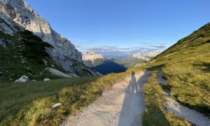 Hochtour Antelao - kurz vor der Forcella Piccola, Rückblick