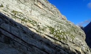 Hochtour Antelao - Aufstieg Felsbänder