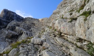 Hochtour Antelao - Aufstieg Felsbänder
