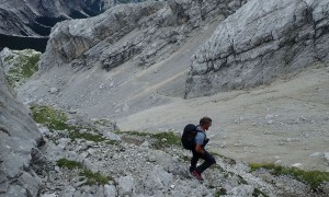 Hochtour Antelao - Abstieg Felsbänder