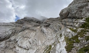 Hochtour Antelao - Abstieg Felsbänder