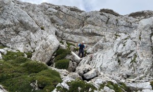 Hochtour Antelao - Abstieg Felsbänder
