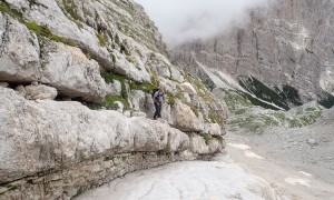 Hochtour Antelao - Abstieg Felsbänder