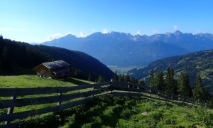 Bergtour Mulleter Seichenkopf - Blick zu den Lienzer Dolomiten von der Roaner Alm