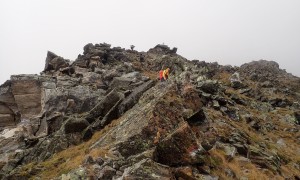 Bergtour Mulleter Seichenkopf - Abstieg Südgrat, Rückblick