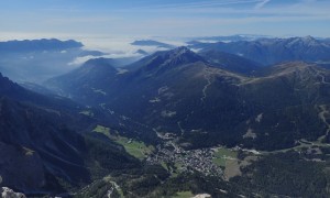 Klettersteig Pala & Vezzana - Gipfelsieg Cimon della Pala, Blick nach San Martino