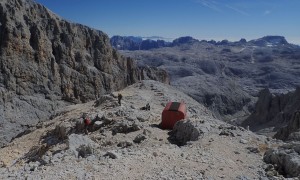 Klettersteig Pala & Vezzana - beim Biwak Fiamme Gialle