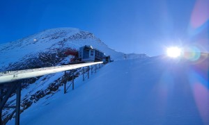 Skihochtour Kitzsteinhorn - Aufstieg, kurz vor dem Gipfelrestaurant