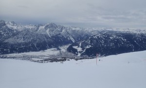 Skitour Goisele - Aufstieg, Blick nach Lienz
