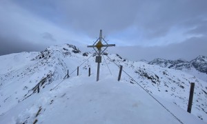 Skitour Goisele - Gipfelsieg, Blick zur Schleinitz