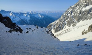 Skihochtour Hochgall - Rückblick bei der Riepenscharte
