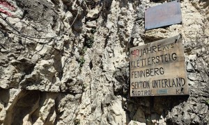 Klettersteig Fennberg - Einstieg Kamin