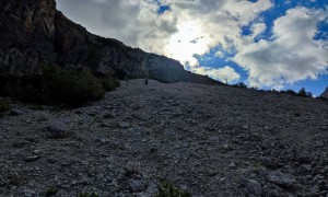 Bergtour Gamsalplspitze - Aufstieg Schuttrinne