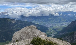 Bergtour Gamsalplspitze - kurz vor dem Gipfelkreuz