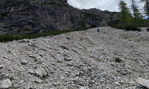 Bergtour Gamsalplspitze - Abstieg Schuttrinne