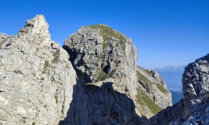 Bergtour Herrstein - Rückblick, Abstieg kurz vor dem Gipfel