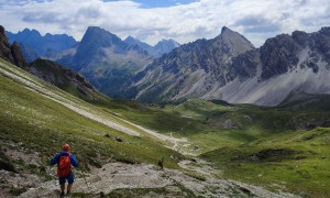 Bergtour Kreuzkofel - Abstieg zur Kerschbaumeralm mit Simonskopf und Weittalspitze
