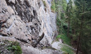 Bergtour Rauchkofel über Salzsteig - Aufstieg, beim Kranewit-Klettergarten