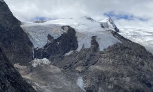 Bergtour Wildenkogel - Abstieg mit Blick zum Gletscherbruch und Schwarze Wand