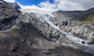 Bergtour Wildenkogel - Abstieg mit Blick zum Gletscherbruch