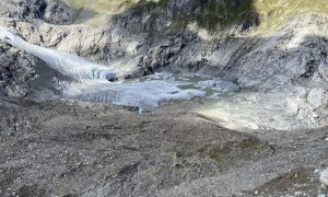 Bergtour Wildenkogel - Abstieg mit Blick zum Gletscherbruch