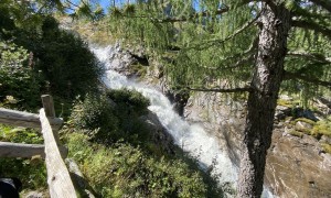Bergtour Wildenkogel - Abstieg, beeindruckender Wasserfall