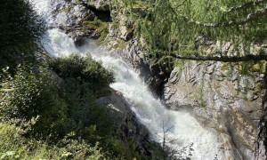Bergtour Wildenkogel - Abstieg, beeindruckender Wasserfall