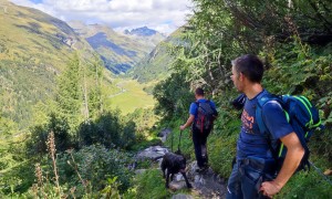 Bergtour Wildenkogel - Abstieg, Blick talauswärts nach Innerglschlöss