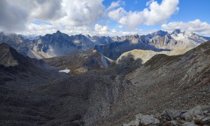 Bergtour Finsterkarspitze - Abstieg, bei der Finsterkarscharte