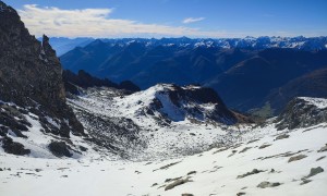Bergtour Sailkopf - Abstieg über Schnee