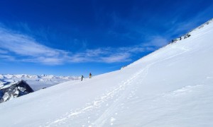 Skihochtour Großer Ankogel - Aufstieg, kurz vor dem Skidepot